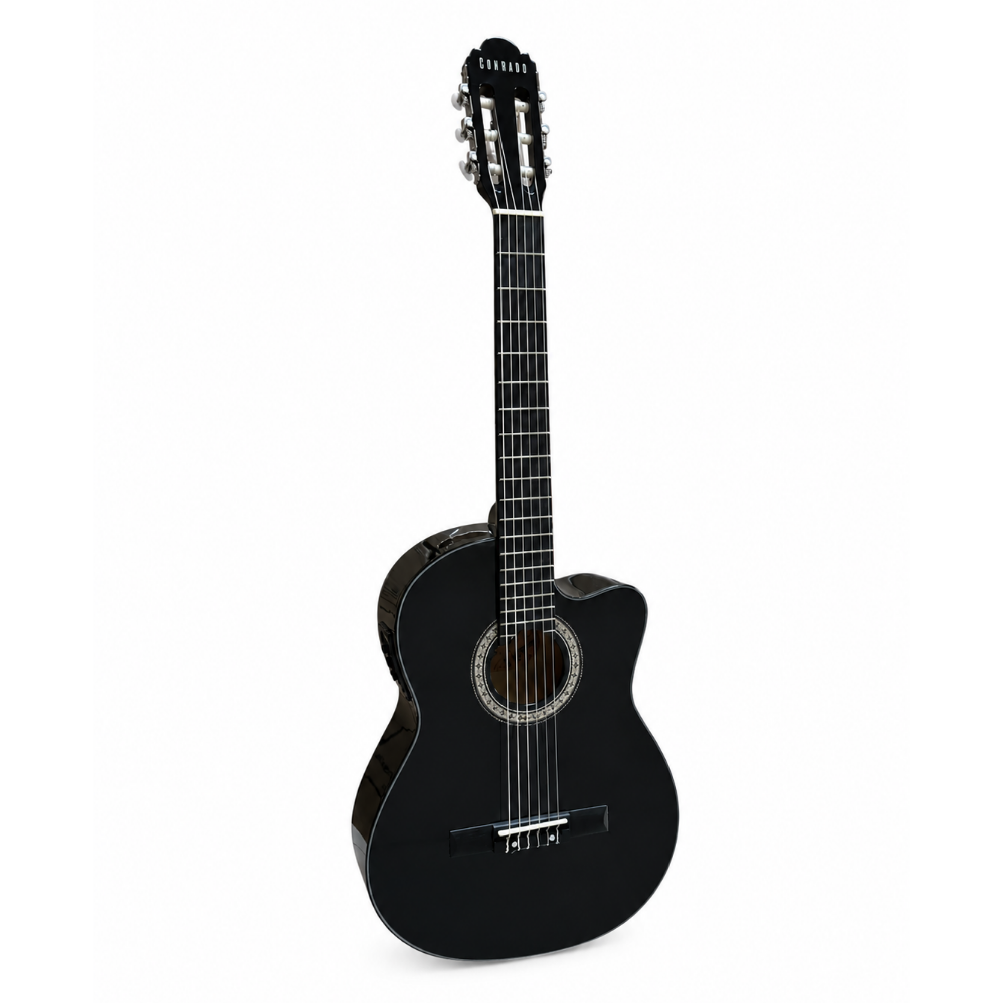 CONRADO CN-39CBKEQ Siyah Cutaway Elektro Klasik Gitar