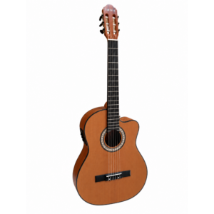 CONRADO CN-300CMEQ Mat Cila Masif Ağaç Cutaway Elektro Klasik Gitar
